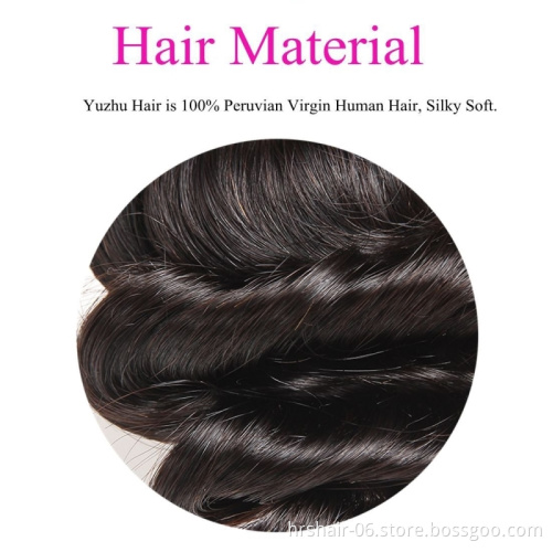 Unprocessed Virgin Malaysian Loose Wave Bundles With Frontal Remy Lace Frontal With Loose Wave Human Hair 3 bundles